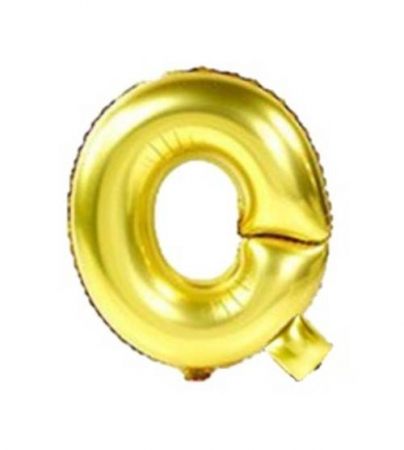 Baloane folie 66 cm - Balon folie litera "Q" auriu 40 cm