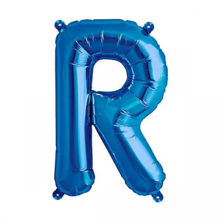 Baloane folie 66 cm - Balon folie litera R albastru 40cm