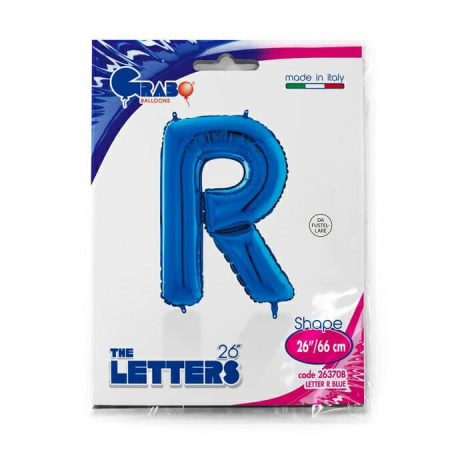 Balon folie litera R albastru 66 cm [1]