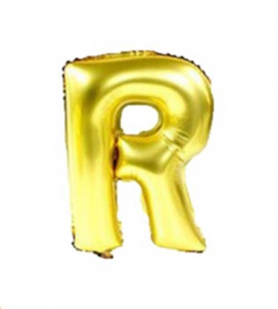 Baloane folie 66 cm - Balon folie litera "R" auriu 40 cm