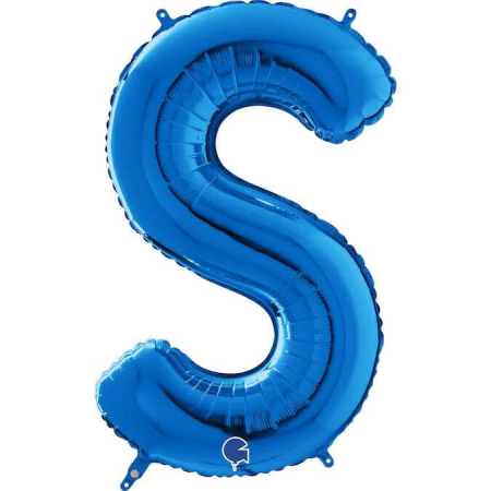 Balon folie litera S albastru 66 cm [0]
