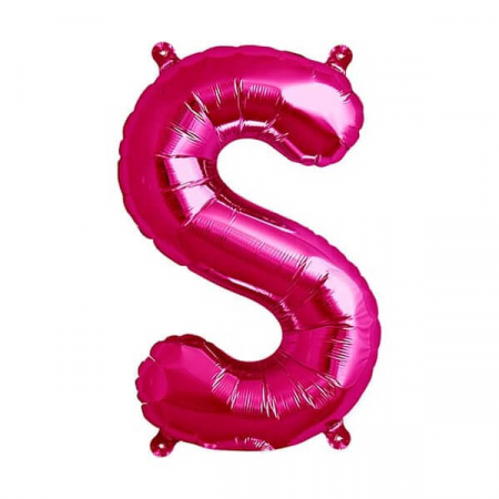 Baloane folie 66 cm - Balon folie litera S roz 40cm
