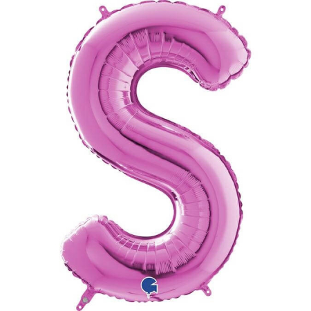Baloane folie 66 cm - Balon folie litera S Roz 66 cm