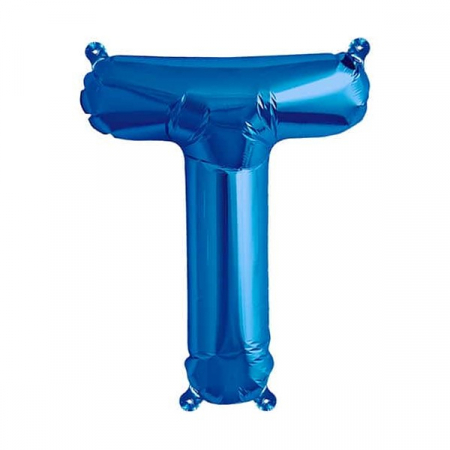 Baloane folie 66 cm - Balon folie litera T albastru 40cm
