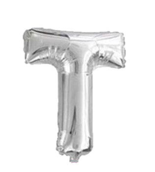 Baloane folie 66 cm - Balon folie litera T argintiu 40cm
