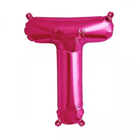 Baloane folie 66 cm - Balon folie litera T roz 40 cm