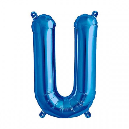 Baloane folie 66 cm - Balon folie litera U albastru 40cm