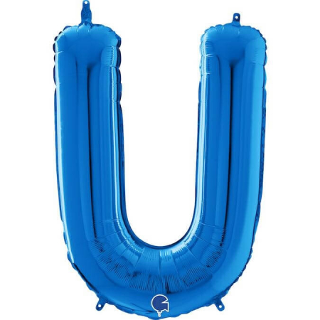 Baloane folie 66 cm - Balon folie litera U albastru 66 cm