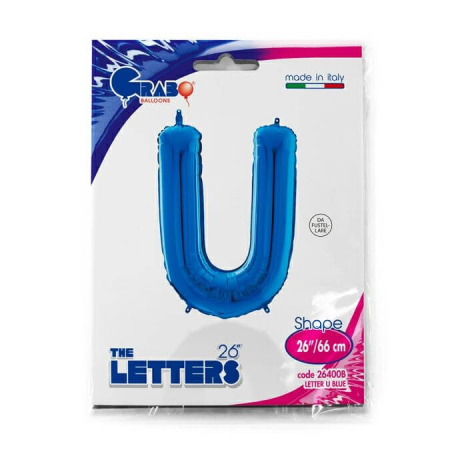 Balon folie litera U albastru 66 cm [1]
