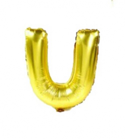 Baloane folie 66 cm - Balon folie litera "U" auriu 40 cm