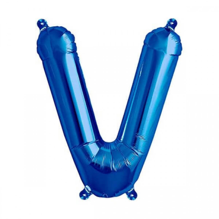 Baloane folie 66 cm - Balon folie litera V albastru 40cm