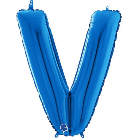 Balon folie litera V albastru 66 cm [0]