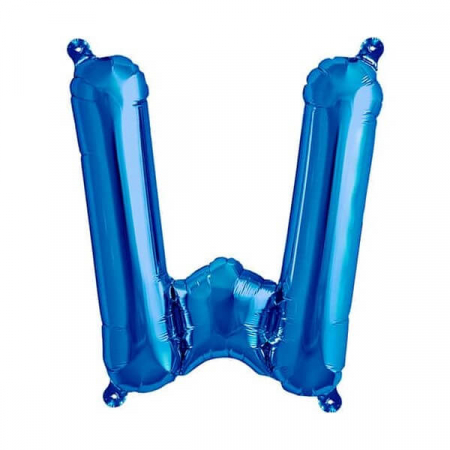 Baloane folie 66 cm - Balon folie litera W albastru 40cm