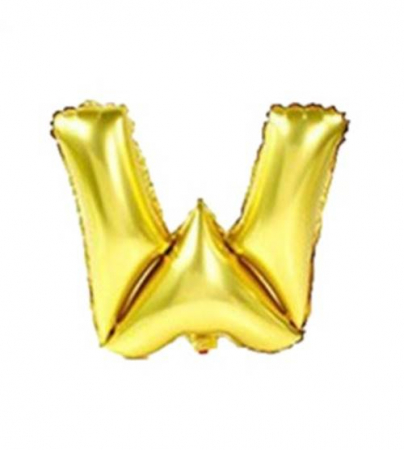 Baloane folie 66 cm - Balon folie litera "W" auriu 40 cm