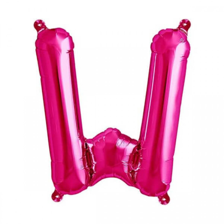 Baloane folie 66 cm - Balon folie litera W roz 40 cm