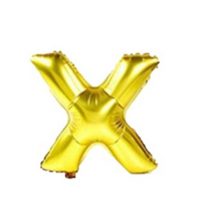Baloane folie 66 cm - Balon folie litera "X" auriu 40 cm