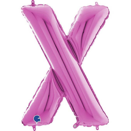 Baloane folie 66 cm - Balon folie litera X Roz 66 cm