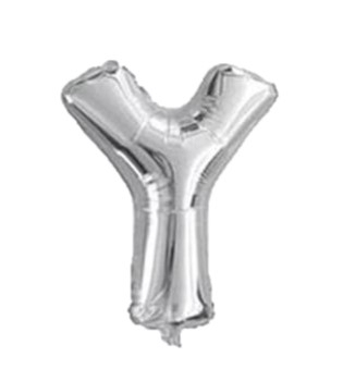 Baloane folie 66 cm - Balon folie litera Y argintiu 40cm