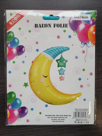 Balon folie luna galbena 54 * 74 cm [3]
