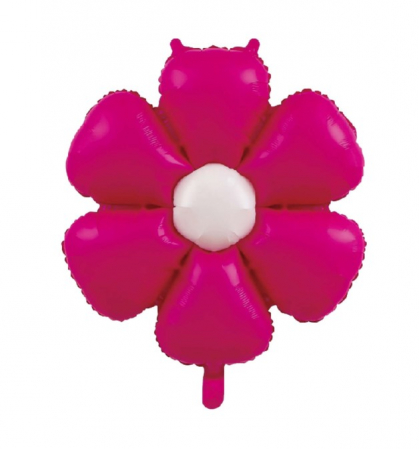 Baloane folie pentru petreceri tematice - Balon folie margareta / Daisy roz 70 cm