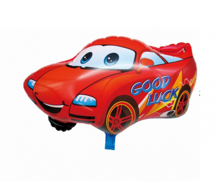 Masini - Decoratiuni pentru petrecere tematica - Balon folie masina rosie 65 x 50 cm