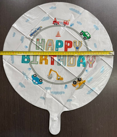 Balon folie masini Happy Birthday 45 cm [5]