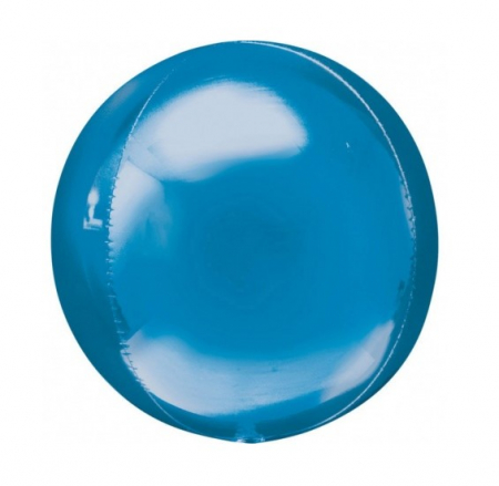 Baloane cu heliu - Balon folie Minge, sfera albastru / bleu Orbz 38 x 40cm