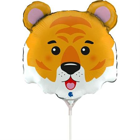 Zoo - Decoratiuni pentru petrecere tematica - Balon folie mini figurina cap tigru 26 * 28 cm