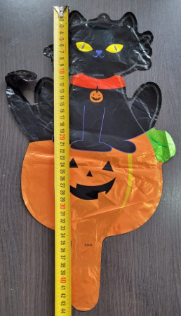Balon folie mini figurina Dovleac si Pisica 24 x 34 cm [1]