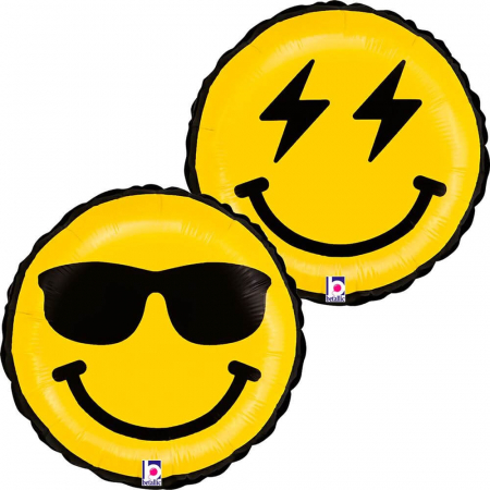 Baloane colorate din folie - Balon folie mini figurina emoji Dude 22 cm