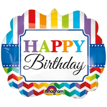 Promotii - Balon folie mini figurina Happy Birthday 25cm