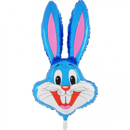 Pasti - Baloane latex & folie - Balon folie mini figurina iepuras albastru 40 cm