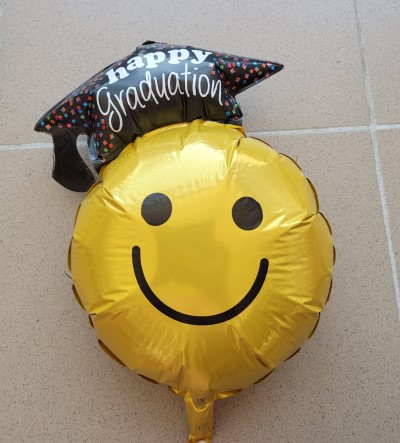 Balon folie mini figurina smile face absolvire / happy graduation 36 cm [2]
