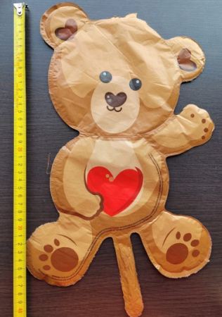 Balon folie mini figurina ursulet cu inima 24 cm [2]