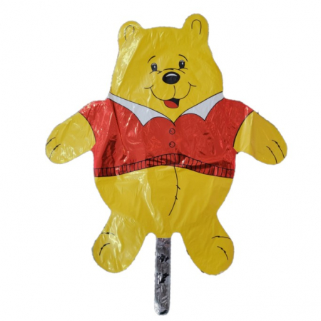 Ursuleti - Balon folie mini figurina ursulet galben 35 cm