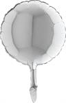 Baloane colorate din folie - Balon folie mini rotund argintiu 24 cm