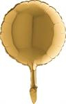 Baloane colorate din folie - Balon folie mini rotund auriu 24 cm