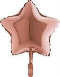 Baloane colorate din folie - Balon folie mini stea rose gold 24 cm