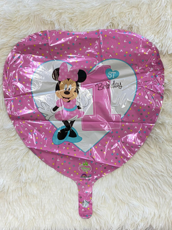 Balon folie Minnie 1st Birthday 43cm [1]