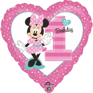 Balon folie Minnie 1st Birthday 43cm 026635343503 [0]