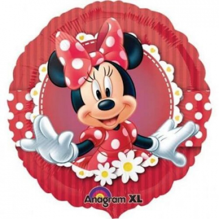 Minnie Mouse - Prima aniversare cu baloane & decoratiuni - Balon folie Minnie Mouse Mad 43cm