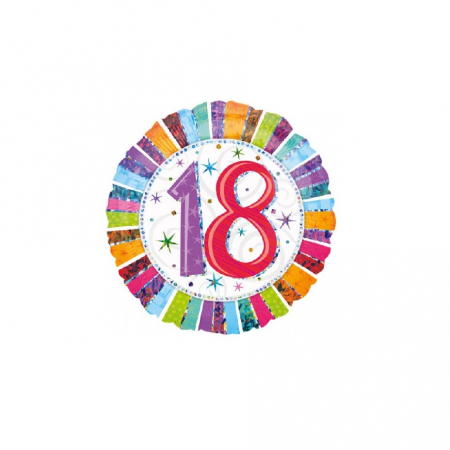 Balon folie Multicolor Majorat 18 ani 43cm