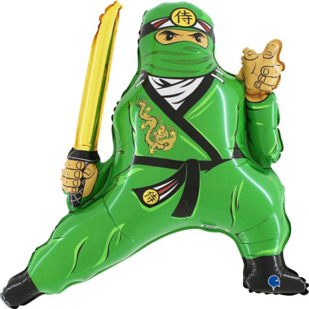 Baloane folie personaje - Balon folie Ninja verde 85 cm