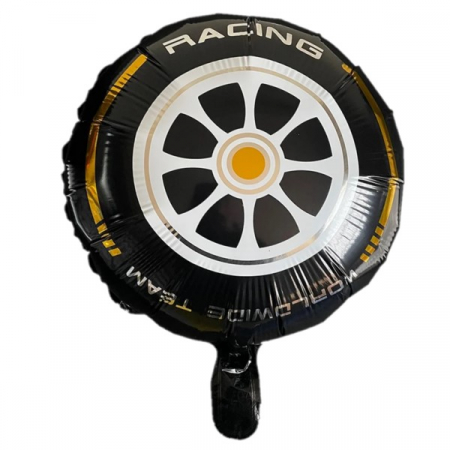 Baloane din folie - diverse modele - Balon folie roata / curse 45 cm