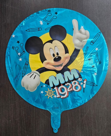 Balon folie rotund albastru Mickey 43 cm [1]