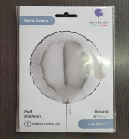 Balon folie rotund argintiu 46 cm [4]
