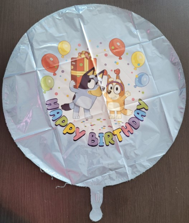Balon folie rotund Bluey and Bingo Happy Birthday 46 cm [1]