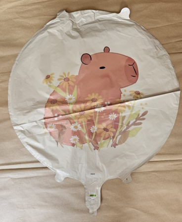 Balon folie rotund Capybara 2 fete 45 cm [1]