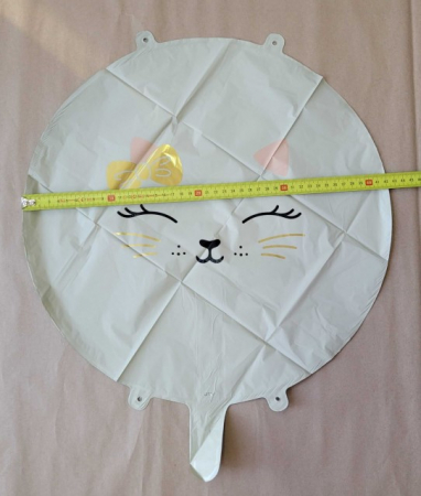 Balon folie rotund crem pisica 45 cm [2]