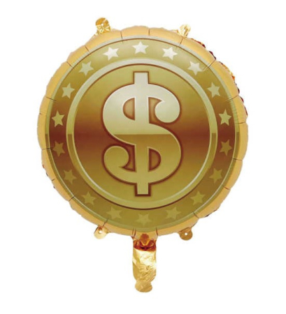 Baloane folie - Balon folie rotund dolar 45 cm
